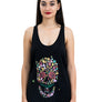 Ladies Floral Skull Tank